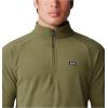 Mountain Hardwear mens Microchill 1/4 Zip Pullover(Combat Green Heather)