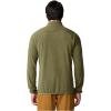 Mountain Hardwear mens Microchill 1/4 Zip Pullover(Combat Green Heather)