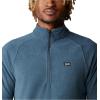 Mountain Hardwear mens Microchill 1/4 Zip Pullover(Montauk Blue Heather)