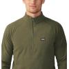Mountain Hardwear mens Microchill 1/4 Zip Pullover(Surplus Green Heather)