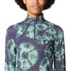 Mountain Hardwear womens Crater Lake 1/2 Zip(Lapis Dusk Spore Dye Print)