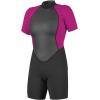 O’Neill Men’s Reactor-2 2mm Back Zip Short Sleeve Spring Wetsuit(Black/Berry)
