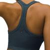 Prana Heavana Racerback Bralette – Women’s, Stormy Night Heather, M
