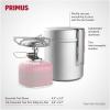 Primus | Essential Trail Kit Backpacking Kitchen | Sit-on-top Stove, 0.5L Pot, and Pan, Silver (P-351150)(Silver)