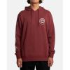 RVCA Men’s Big Label Hoodie(Ox Red (Progress))