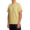 RVCA Men’s Premium Red Stitch Short Sleeve Graphic Tee Shirt(Bamboo (Ptc Stripe))