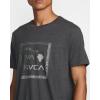 RVCA Men’s Premium Red Stitch Short Sleeve Graphic Tee Shirt(Black)