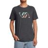 RVCA Men’s Premium Red Stitch Short Sleeve Graphic Tee Shirt(Facets/Black)