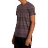 RVCA Men’s Premium Red Stitch Short Sleeve Graphic Tee Shirt(Ptc Stripe | Plum Ash)