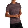 RVCA Men’s Premium Red Stitch Short Sleeve Graphic Tee Shirt(Ptc Stripe | Plum Ash)