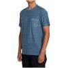 RVCA Men’s Premium Red Stitch Short Sleeve Graphic Tee Shirt(Ptc Stripe/Industrial Blue)