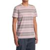 RVCA Men’s Premium Red Stitch Short Sleeve Graphic Tee Shirt(Ptc Stripe/Pale Mauve)