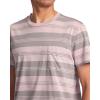 RVCA Men’s Premium Red Stitch Short Sleeve Graphic Tee Shirt(Ptc Stripe/Pale Mauve)