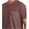 RVCA Men’s Premium Red Stitch Short Sleeve Graphic Tee Shirt(Ptc Stripe/Red Earth)