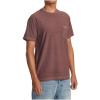 RVCA Men’s Premium Red Stitch Short Sleeve Graphic Tee Shirt(Ptc Stripe/Red Earth)