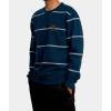 RVCA Mens Relaxed Fit Fleece Crewneck(Camden/Navy Marine)