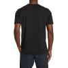 RVCA Mens Sport Regular Fit Athletic Breathable Tees(Black (Ball))
