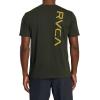 RVCA Mens Sport Regular Fit Athletic Breathable Tees(Military (Layer))