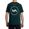 RVCA Mens Sport Regular Fit Athletic Breathable Tees(Oil Green (Reflective Base))
