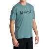 RVCA Mens Sport Regular Fit Athletic Breathable Tees(Pine Grey (Big Rvca Section))
