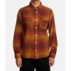 RVCA Men’s Thatll Work Flannel Long Sleeve Woven Shirt(Balance/Cocoa)