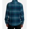 RVCA Men’s Thatll Work Flannel Long Sleeve Woven Shirt(Balance/Horizon Blue)