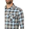 RVCA Men’s Thatll Work Flannel Long Sleeve Woven Shirt(Charcoal)