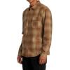RVCA Men’s Thatll Work Flannel Long Sleeve Woven Shirt(Dayshift Flannel | Wood)