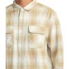RVCA Men’s Thatll Work Flannel Long Sleeve Woven Shirt(Dayshift Flannel/Khaki)