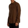 RVCA Men’s Thatll Work Flannel Long Sleeve Woven Shirt(Harvest Neps | Bombay Brown)