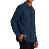 RVCA Men’s Thatll Work Flannel Long Sleeve Woven Shirt(Harvest Neps | Dark Denim)
