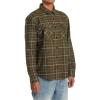 RVCA Men’s Thatll Work Flannel Long Sleeve Woven Shirt(Hughes Flannel/Warm Grey)