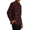 RVCA Men’s Thatll Work Flannel Long Sleeve Woven Shirt(Red Earth)