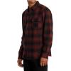 RVCA Men’s Thatll Work Flannel Long Sleeve Woven Shirt(Red Earth)