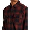 RVCA Men’s Thatll Work Flannel Long Sleeve Woven Shirt(Red Earth)