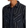 RVCA Men’s Thatll Work Flannel Long Sleeve Woven Shirt(Rvca Blanket | Indigo)