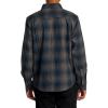 RVCA Men’s Thatll Work Flannel Long Sleeve Woven Shirt(Smoke)