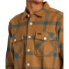 RVCA Men’s Thatll Work Flannel Long Sleeve Woven Shirt(Va Cpo | Camel)