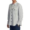 RVCA Men’s Thatll Work Flannel Long Sleeve Woven Shirt(Va Cpo Shirt/Grey Marle)