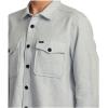 RVCA Men’s Thatll Work Flannel Long Sleeve Woven Shirt(Va Cpo Shirt/Grey Marle)
