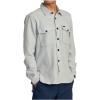 RVCA Men’s Thatll Work Flannel Long Sleeve Woven Shirt(Va Cpo Shirt/Grey Marle)