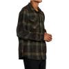 RVCA Men’s Thatll Work Flannel Long Sleeve Woven Shirt(Vacancy | Chocolate)
