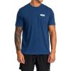 RVCA Men’s Va Mark Short Sleeve Dri-Release T-Shirt(Army Blue (Icon))