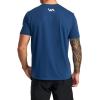 RVCA Men’s Va Mark Short Sleeve Dri-Release T-Shirt(Army Blue (Icon))