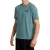 RVCA Men’s Va Mark Short Sleeve Dri-Release T-Shirt(Pine Grey (Icon))