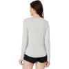 TravisMathew Womens Cloud Henley Long Sleeve(Light Grey)