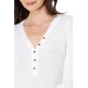 TravisMathew Womens Cloud Henley Long Sleeve(White)