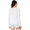 TravisMathew Womens Cloud Henley Long Sleeve(White)