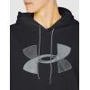 Under Armour mens Armour Fleece Big Logo Hoodie(Black (001)/Pitch Gray)