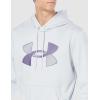 Under Armour mens Armour Fleece Big Logo Hoodie(Halo Gray (014)/Twilight Purple)